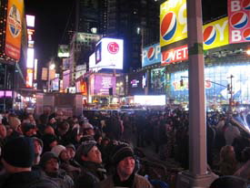New Years Times Square Waiting